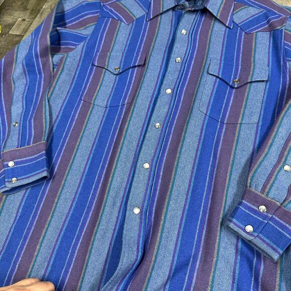 Vintage Pendleton High Grade Western Wear Wool Pearl Snap Shirt Men Large - Picture 8 of 14